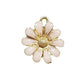 4pc Pink Enamel Flower Charm Pendant