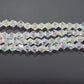 8mm Clear AB Glass Bicones