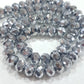Silver Crystal Rondelles Approx 70 beads