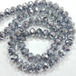 Silver Crystal Rondelles Approx 70 beads
