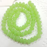 9x8mm Green Crystal Rondelle Beads Approx 70 beads