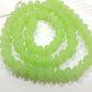9x8mm Green Crystal Rondelle Beads Approx 70 beads