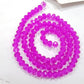 CLEARANCE! 5X Strings Fuchsia Crystal Glass Rondelles