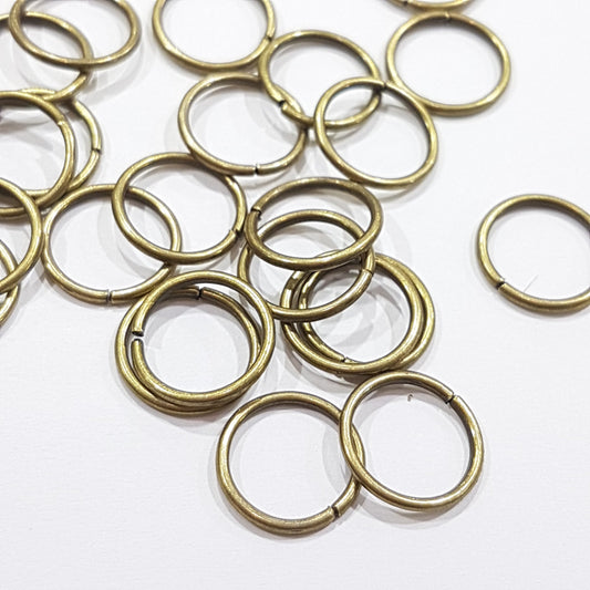 12mm Bronze Jump Rings 50pc