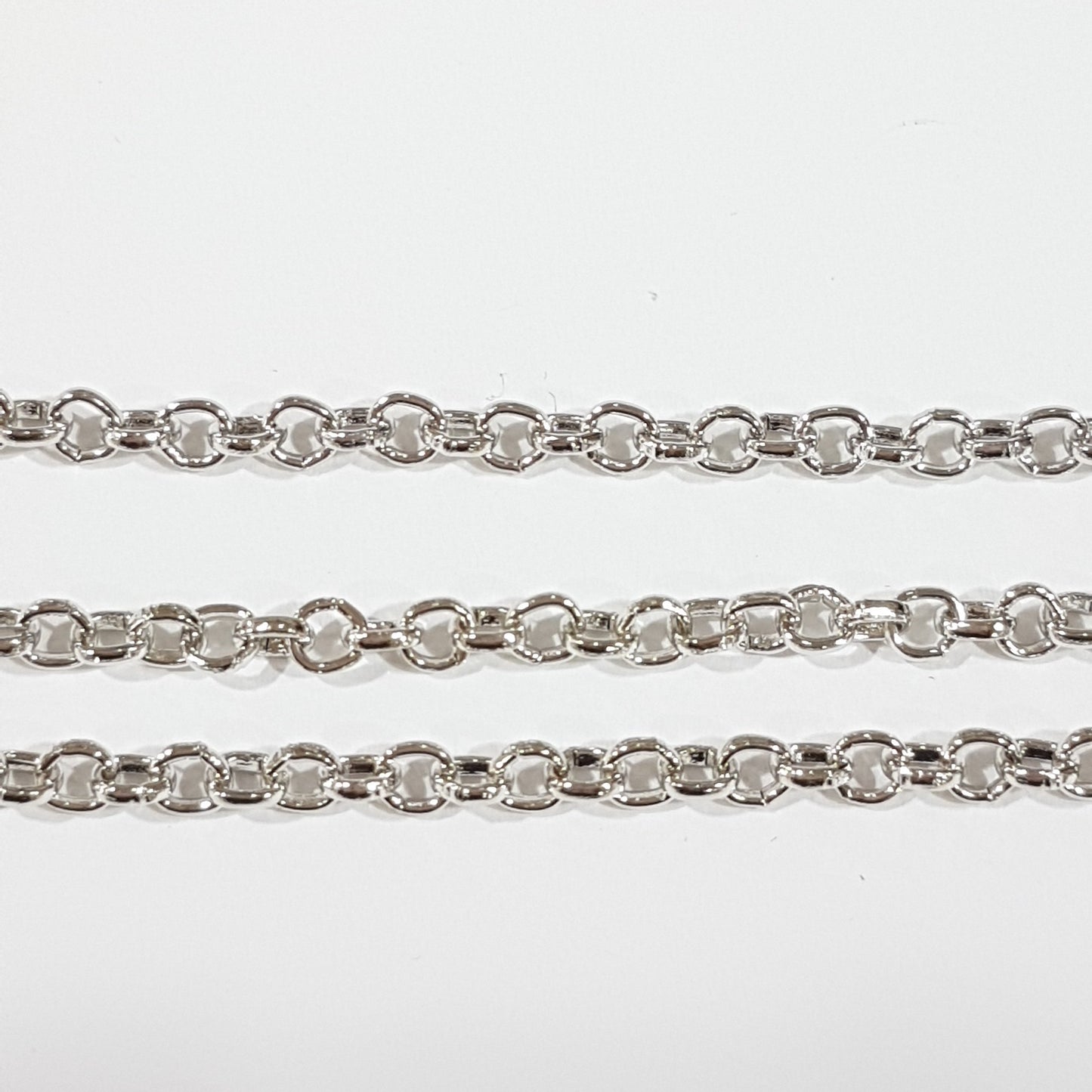 1M Silver Rolo Belcher Chain