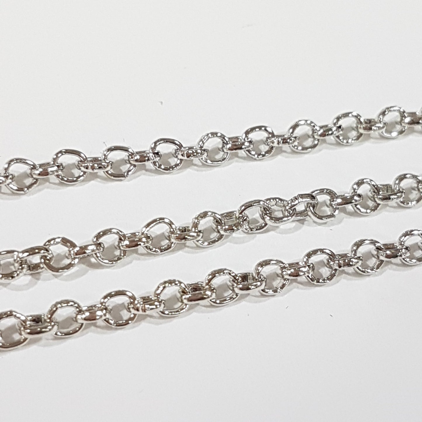 1M Silver Rolo Belcher Chain