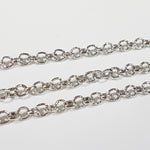 1M Silver Rolo Belcher Chain