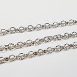 1M Silver Rolo Belcher Chain