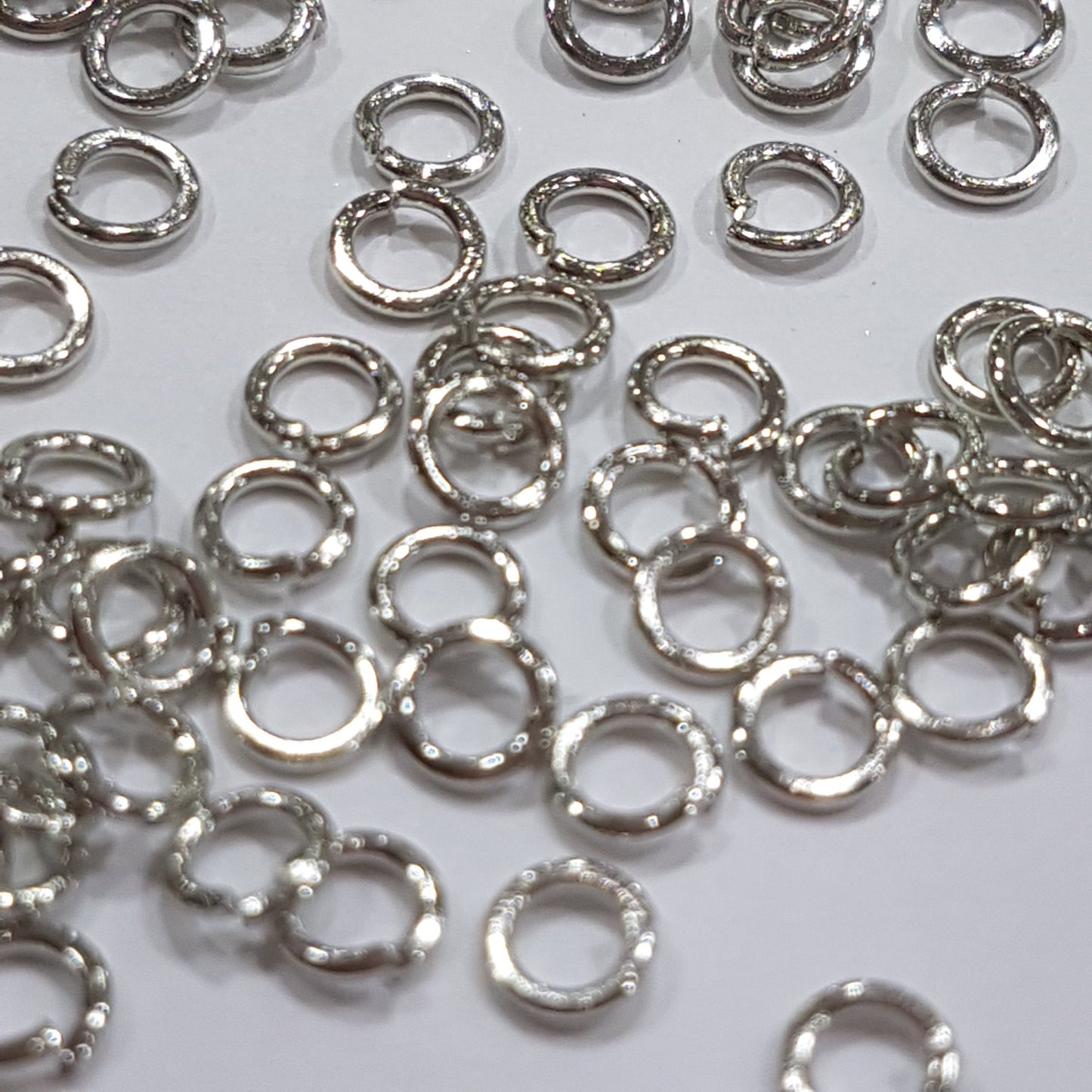 100pc 4mm Platinum Silver Jump Rings