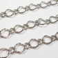 1M Platinum Silver Figaro Chain