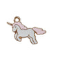 4pc Pink Unicorn Enamel Charms