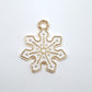4pc White Snowflake Enamel Charms