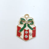 4pc Christmas Present Enamel Charms