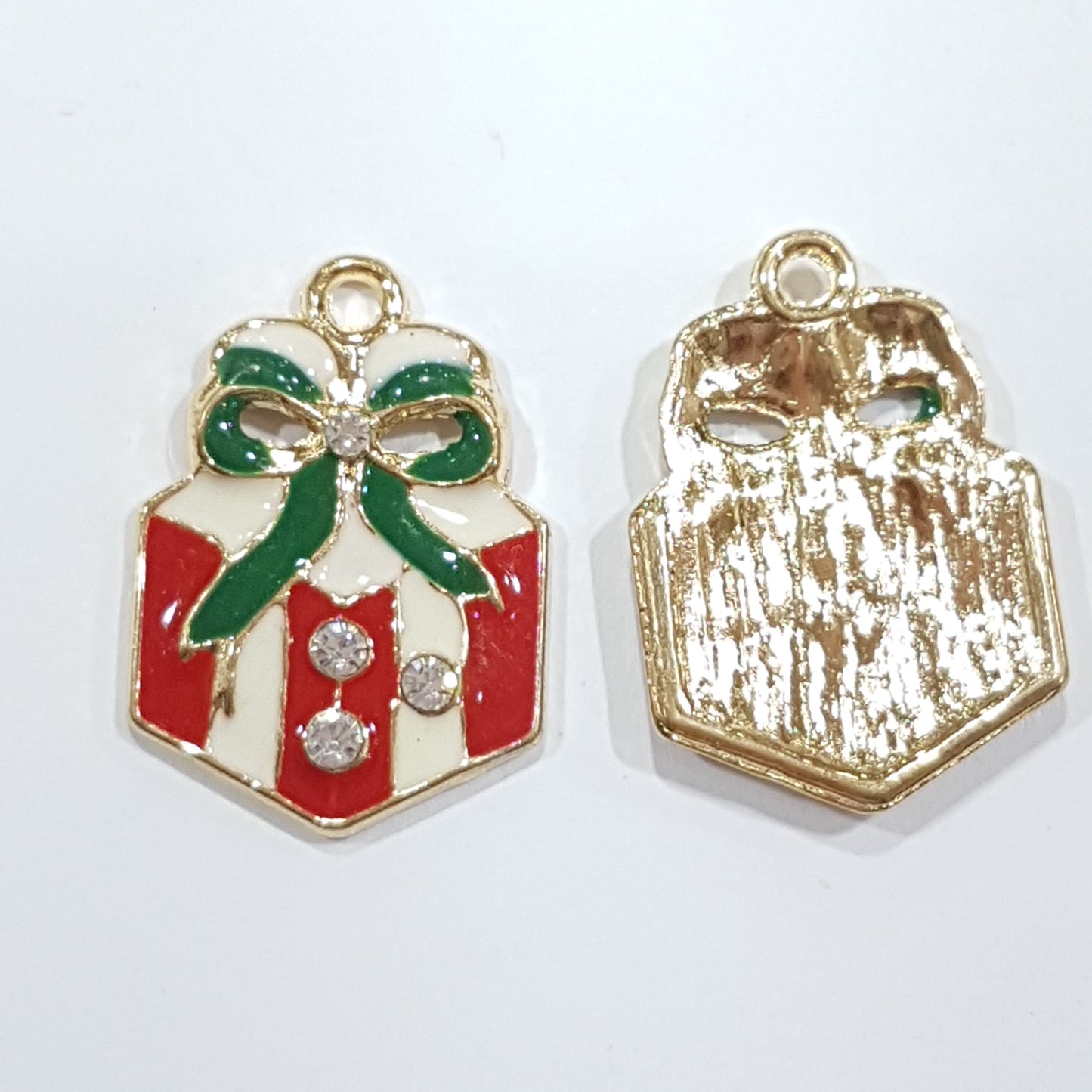 4pc Christmas Present Enamel Charms