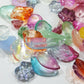20pc Mixed Glass Flowers & Leaves