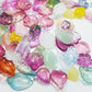 20pc Mixed Glass Flowers & Leaves
