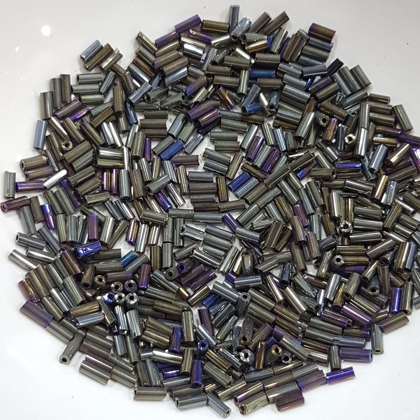 15g Black Iris Bugle Beads