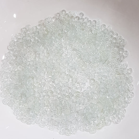 15g 2mm Transparent Glass Seed Beads