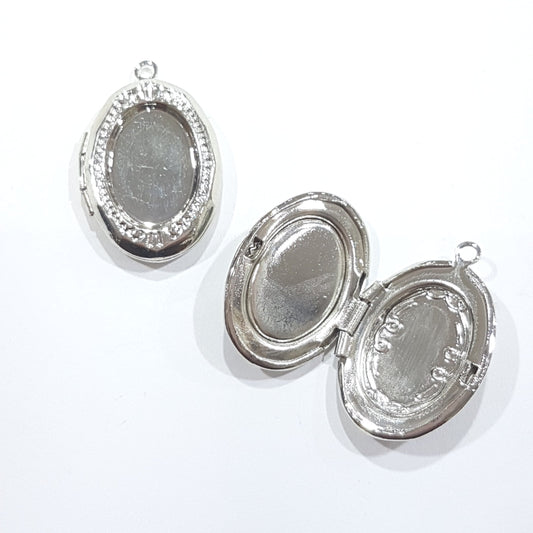 Silver Cabochon Locket Pendant