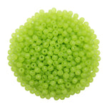 15g 4mm Light Frosted Green Seed Beads