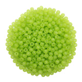 15g 4mm Light Frosted Green Seed Beads