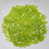 15g Light Green AB Bugle Beads