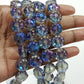 6pc Round Etched Crystal Glass Beads