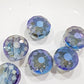 6pc Round Etched Crystal Glass Beads
