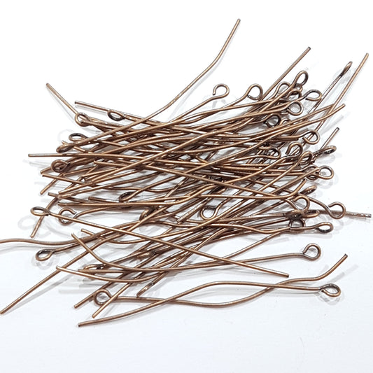 50pc 5cm Antique Copper Eye Pins