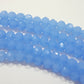 Milky Blue Crystal Glass Beads Approx 100 beads