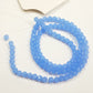 Milky Blue Crystal Glass Beads Approx 100 beads