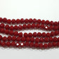 Maroon Red Crystal Rondelle Beads Approx 100  beads