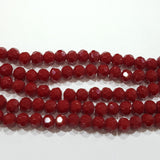 Maroon Red Crystal Rondelle Beads Approx 100  beads