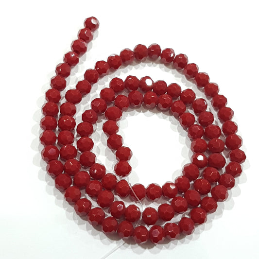 Maroon Red Crystal Rondelle Beads Approx 100  beads