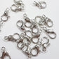 20pc Silver Lobster Clasps 12x6mm