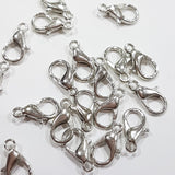 20pc Silver Lobster Clasps 12x6mm