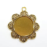 2pc Floral Cabochon Setting
