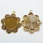 2pc Floral Cabochon Setting