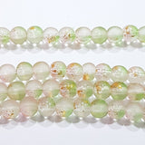 6mm Light Frosted Glitter Glass Beads