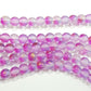 6mm Purple Frosted Glitter Glass Beads