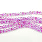 6mm Purple Frosted Glitter Glass Beads