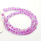 6mm Purple Frosted Glitter Glass Beads