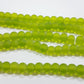 6mm Green Frosted Glass Beads