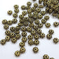 100pc Acrylic Bronze Daisy Spacers