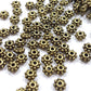 100pc Acrylic Bronze Daisy Spacers