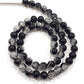 Black and Clear Crackle Glass Beads