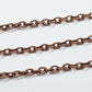 1M Red Copper Oval Link Chain