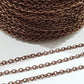 1M Red Copper Oval Link Chain