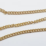 1M Gold Plated Twist Chain
