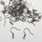 50pc Gunmetal Black Earring Hooks